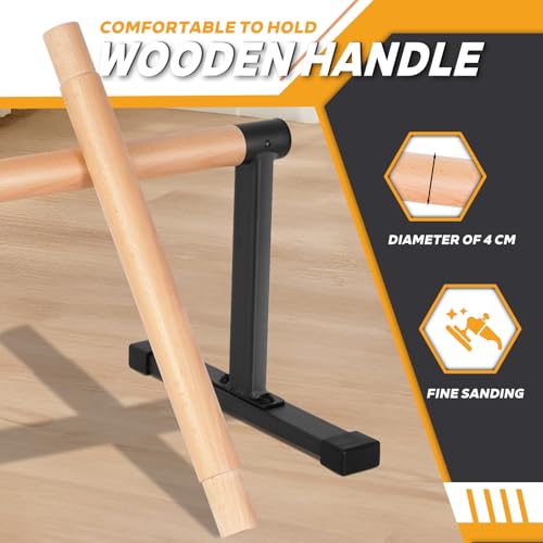 Wooden Parallettes Bars - Push Up Bars Calisthenics Equipment for Handstand Training