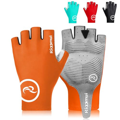 Cycling Gloves,Anti-Slip 5mm Padded Biking Gloves for Men Women Shock-Absorbing Summer Breathable for Road Bicycle Commuting