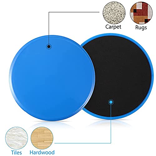 Sliders for Working Out 4 Exercise Sliders Core Exercise Sliders Dual Sided Disks for Abdominal Exercise, Strengthen Core, Glutes, Abs, Fitness Equipment