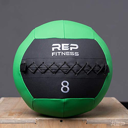 REP Weighted Slam Balls for Home Gym Fitness | 5-30 lb Soft Textured Medicine Ball Sizes | Heavy Sand-Filled Workout Weights for Strength, Core Training, Crossfit, Conditioning & Slam Ball Exercises - style: 8 lbs
