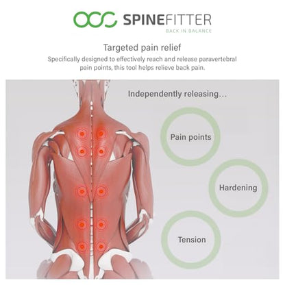 Spinefitter Trigger Tool by Sissel, Trigger Tool for Deep Pressure Massage, add on for Back Stretcher, Back Cracker for Upper & Lower Back Relief, Spine Decompressor, Trigger Tool