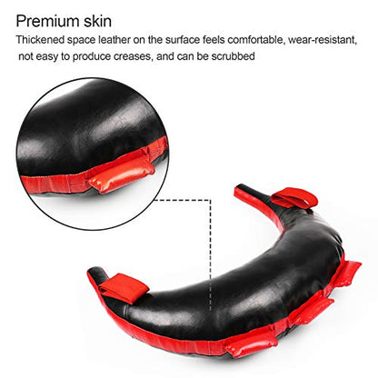 Ox Horn Weightlifting Sandbag, Weight Training Power Bag Filled Weight Fitness Sandbag for Weight Lifting Squat Twist Snatch Warm up Exercise - color: Red & Black