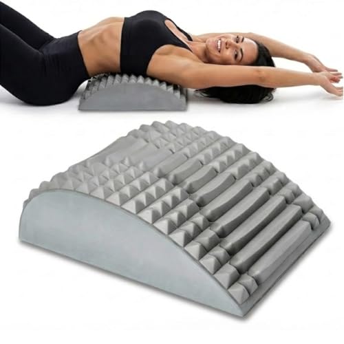 Foam Back Stretcher for Gentle Daily Stretching | Lumbar Support Pillow, Lower Back Relief, Posture Correction, Spine Support, Lightweight