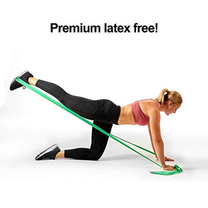 Resistance Band for Working Out | Super Exercise Bands 8,16,24 Yard Bulk Rolls |10 Strengths in Light Medium and Heavy Resistance Bands | Latex Free Workout Bands Including App and e-Book