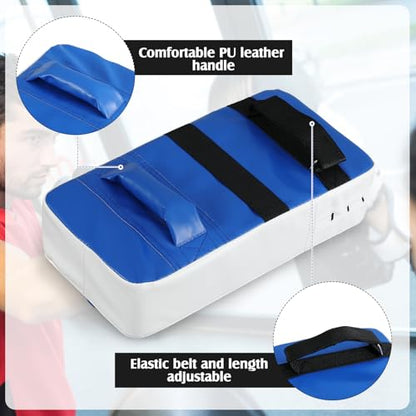 Gemscream 10 In1 Punching Mitts Kick Pad Set Taekwondo Pads Boxing Mitts Focus Pads Boxing Gloves Safety Head Guard Wrist Band for Kickboxing, Karate, Muay Thai, MMA Training - color: Blue