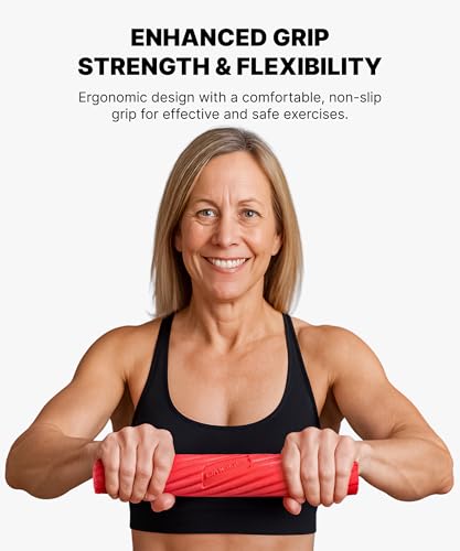 DMoose Fitness Flex Resistance Bar for Physical Therapy - Non-Slip Odorless Material, Exercise Bar for Tennis & Golfers Elbow Tendonitis Relief - Wrist and Forearm Strengthener & Grip Strength Trainer