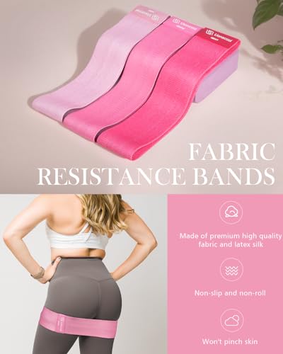Pilates Ring Set – 14" Anti-Deformation Magic Circle with Padded Handles, Mini Ball, Resistance Bands, Guide & Bag - color: Pink Pro