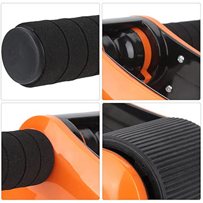 2 Wheels Ab Roller Wheel, Abdominal Muscle Exerciser, Dual - Wheel Core Trainer with Knee Pad for Home Gym, Stable Aluminum Alloy ABS Design for Full - Body Workout