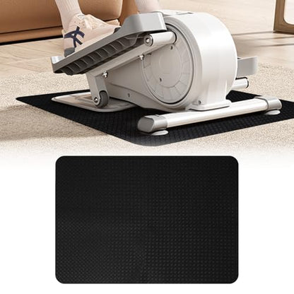 Double-Sided Non-Slip Workout Mat for Elliptical Machine, 23.6" x 17" Stepper Mat for Under Desk Ellipticals & Pedal Exercisers, Stability & Floor Protection, Vibration Plate Mat Compatible - size: 23.6"L x 17"W x 0.2"Th