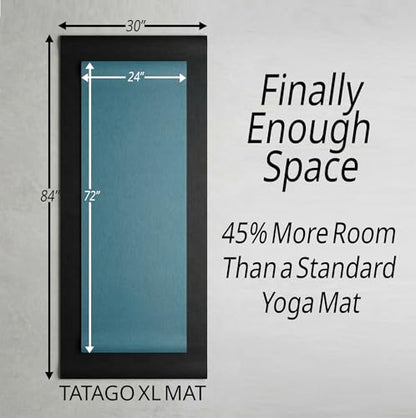 Extra Large Yoga Mat XL, Wide and Long, Extra Thick Non Slip Exercise Mat - color: Black, size: 6mm