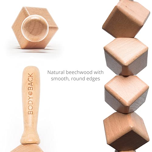 Body Back Foot and Body Roller Bundle - Wooden Foot Massager and Body Roller for Plantar Fasciitis, Cellulite Reduction, and Stress Relief - style: Bundle