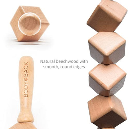 Body Back Foot and Body Roller Bundle - Wooden Foot Massager and Body Roller for Plantar Fasciitis, Cellulite Reduction, and Stress Relief - style: Bundle