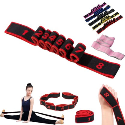 Fitness Resistance Band for Stretching and Yoga,Number Resistance Band,Fitness Resistance Bands with Numbers,Fitness Resistance Bands Numbered,Divided Into Different Tiers/Levels.