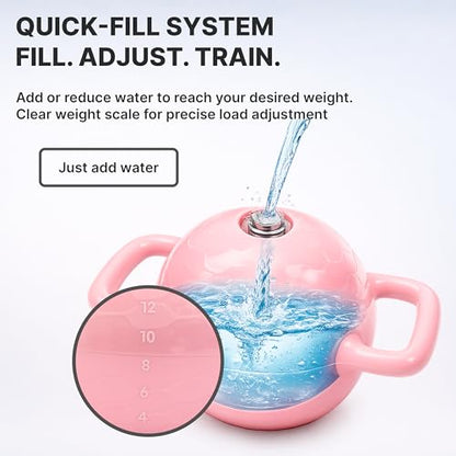 Water-Filled Adjustable Kettlebell, 2-12 lb, Dual Handle Weight for Women