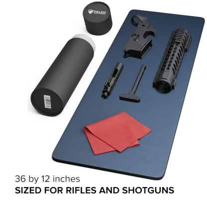 Falko Tactical Gun Cleaning Mat, Gun Mat for Handgun, Rifle and Shotgun - color: Steel Blue, size: 36x12