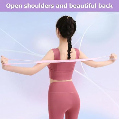 3pcs Figure 8 Resistance Bands Exercise Bands for Women, 2026 New Resistance Band with Handles for Working Out, Elastic Ropes for Arm Back Shoulder Stretching Training