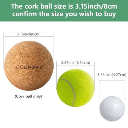 Cork Massage Ball, Cork Myofascial Release Ball, Yoga Therapy Ball for Trigger Point Therapy, Muscle Knots, Deep Tissue Relief, 3 Inch - size: 3 Inch(No Bag)