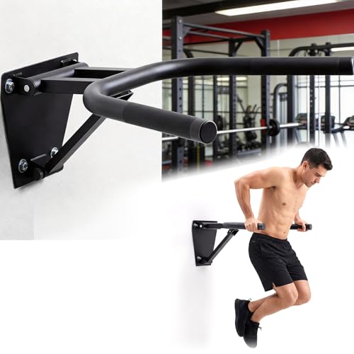 Zonon Wall Mount Dip Station Dip Bar Heavy Duty Wall Mount Pull up Bar for Home Gym Power Strength Training Workouts L Sits Knee Raises Gymnastics and Upper Body Fitness Training Max Capacity 400 lb