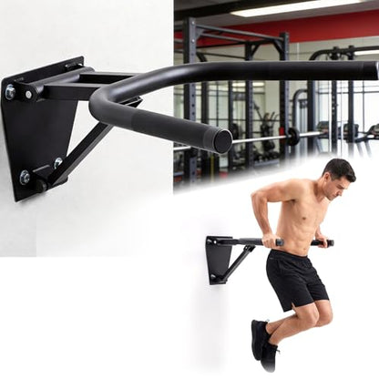 Zonon Wall Mount Dip Station Dip Bar Heavy Duty Wall Mount Pull up Bar for Home Gym Power Strength Training Workouts L Sits Knee Raises Gymnastics and Upper Body Fitness Training Max Capacity 400 lb