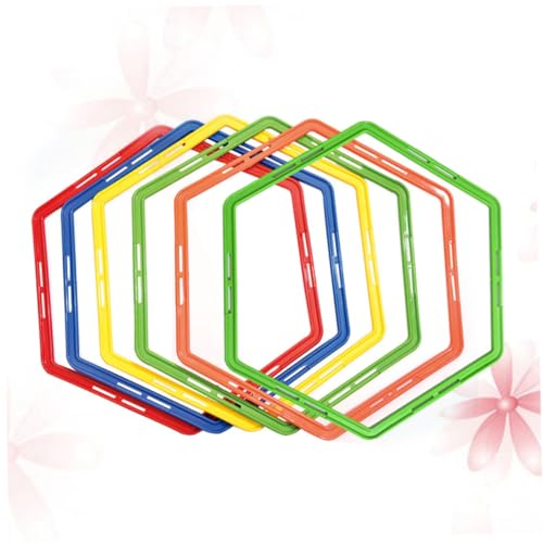 Fitness Ring Set 6 Pcs Soccer Agility Training Set Durable for Soccer Football Basketball Endurance Muscle Training Random Color