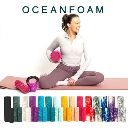 Oceanfoam Ripple Roller - Small Foam Roller for Physical Therapy (Hot Pink) - color: Hot Pink