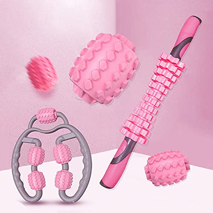 Foam Roller Set Release Muscle Roller Stick,Trigger Point Massage Stick for Calves,Thigh,Arm,Deep Tissue,Massage Tool for Relieve Muscle Soreness Stiffness&Tight Muscles After Workout Exercise
