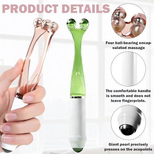 2 Pcs Finger Massager Roller with Stainless Steel Beads,Finger Massager for Arthritis,Hand Massager Improves Circulation, Relieves Arthritis, Hand Pain and Stress, Ideal for Fingers, Hands and Palms