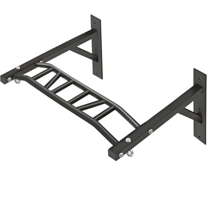Wall Mounted Heavy-Duty Pull Up Bar Multi-Grip Chin Up bar Multifunctional Dip Station for Indoor Home Gym Workout, Power Tower Set Training Equipment Fitness Dip Stand Up to 440 Lbs (Black)