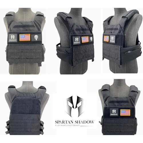Weighted Vest Men 20lbs with weights : Curved Weight Vest Plates Pair Included - 20 Pounds workout vest with phone pocket. 20lb Weighted Vest for Men and Women with adjustable weights - Chaleco con peso para entrenar- Murph Vest, Wods, Training, Running,