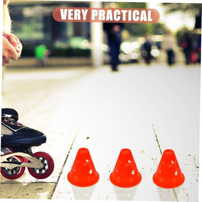 Toddmomy Skating Sign Bucket Practice Cones Small Traffic Cones Training Cones Play Cones Plastic Cones Sports - color: Orange