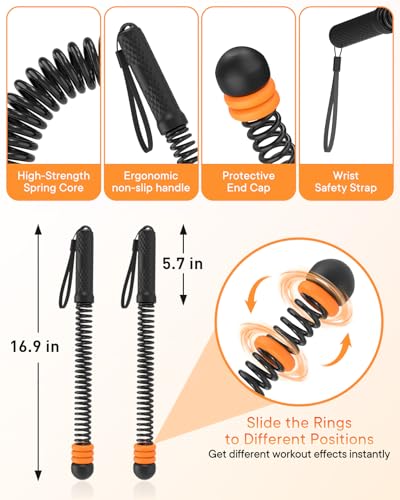 Weighted Ropeless Battle Ropes — 3 Pack Adjustable Portable Ropeless Battle Ropes for Home Gym, Workout Exercise Rope for Low-Impact Workout, HIIT and Low-Impact Aerobic Training for Men & Women