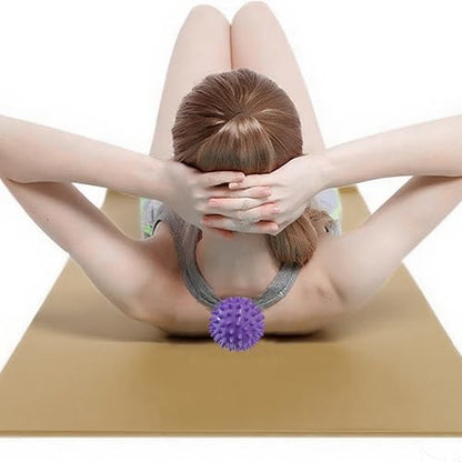 Spiky Massage Balls, 2PCS (Firm and Soft) - color: Softpink+hardpurple