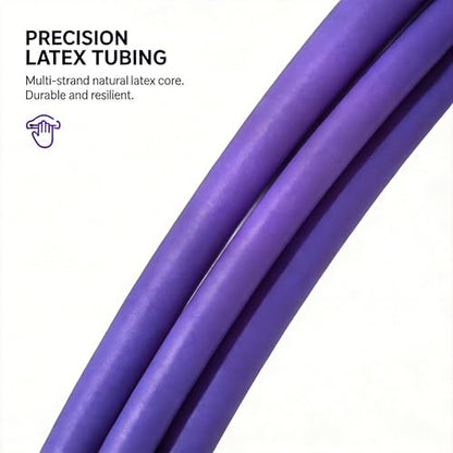 Pedal Resistance Bands with Handles, Upgrade 6-Tubes Manual Tension Training Pedal, Natural Rubber Foot Pedal Resistance Bands, Multifunction Fitness Bands for Abdomen, Waist, Arm, Leg - color: Purple