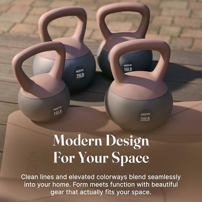 WeGym Soft Kettlebells with Cushioned Impact-Resistant Base and Anti-Slip, Wide-Grip Handle for Home Workouts, Weightlifting, and Full Body Strength Training - color: Pink, style: 25LB