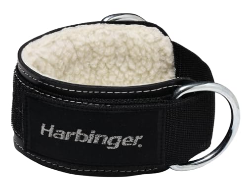 Harbinger Ankle Cuff: Premium Adjustable Support for Strength Training, Cable Machines, and Resistance Workouts – Enhance Comfort and Performance - size: 3 Inch