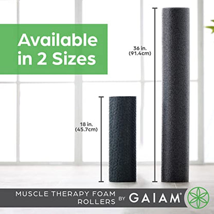 Gaiam Restore Foam Roller for Muscle Massage - Deep Tissue Muscle Massager for Sore Muscles & Stimulation - Total Body Pain Relief, Back, Neck, Foot, Calf, Leg, Arm (18 Inch and 36 Inch) - size: 18-Inch, style: 18" Roller (Marbled Purple)