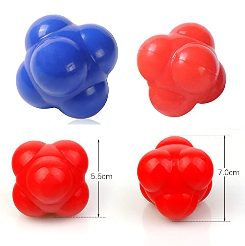 Reaction Ball, Reflex Ball for Hand-Eye Coordination Training Equipment, Field Training Balls and Agility Trainer (Blue)