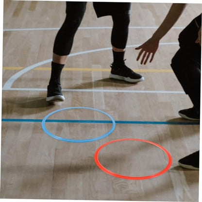 Gatuida Soccer Training Rings Set 6 Pieces 3 Colors Agile Training Hoop Ring for Boys and Girls Safe Abs for Footwork Drills Random
