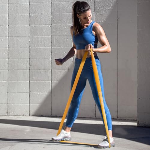 Meister X Band Comfort-Width 41" x 2" Resistance Bands - X-Wide Premium Loop Bands - style: Light / Yellow
