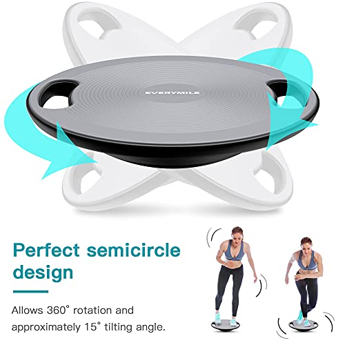 Wobble Balance Board, Exercise Balance Stability Trainer Portable Balance Board with Handle for Workout Core Trainer Physical Therapy & Gym No-Skid Surface