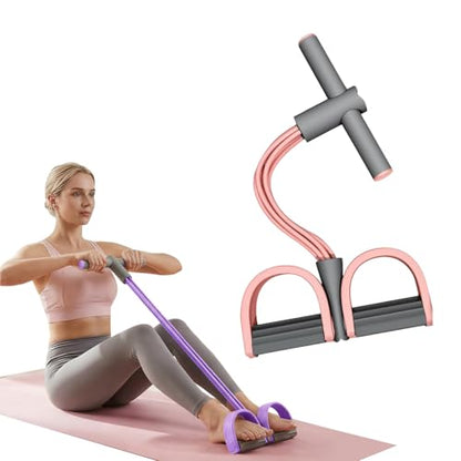 Pedal Resistance Bands with Handles, Elastic Yoga Resistance Band, Rubber Foot Pedal Resistance Bands Exercise Equipment, Stretching Workout Fitness Bands for Abdomen, Waist, Arm, Leg