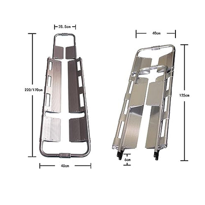 Portable Spine Board Stretcher - Folding Stretcher for Mcal Emerncies & Patient Transport with Safe Str - Ideal for Hospitals & First Responders