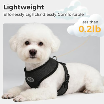 BINGPET Small Dog Harness, No Pull Step-in Puppy Pet Vest, Pink - color: Pink, size: XS (NECK: 10", CHEST: 10"-14")