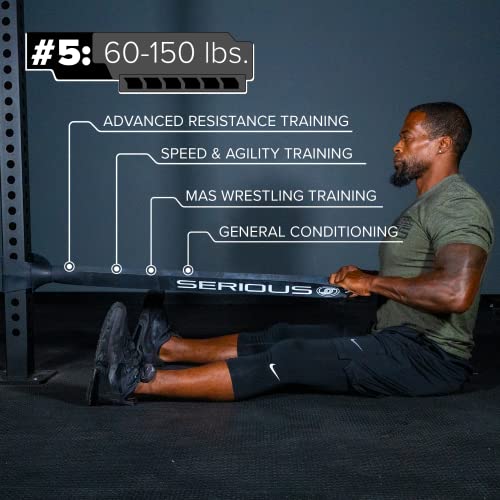 Serious Steel 41" Assisted Pull-up Band, Heavy Duty Resistance Band Sets, Stretching, Powerlifting, Resistance Training and Pull Up Assistance Bands - color: Complete Set (#0-5)