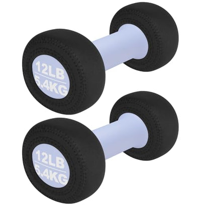 Cosmos 4 Pcs Neoprene Dumbbell Head Ends Protector Cover Wrap - Hand Weight Stretchy Ends Cover Barbell Wrap Sleeve Compatible with DOHL Neoprene Coated Dumbbell 10-15 LBS, Covers Only