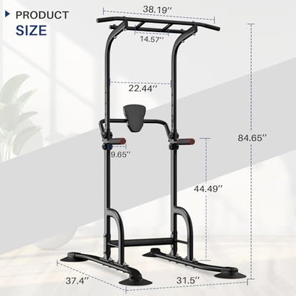 BangTong&Li Power Tower, Pull Up Bar Dip Station/Stand for Home Gym Strength Training Workout Equipment