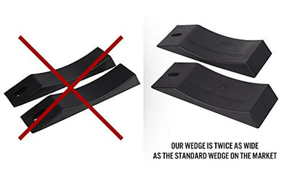 Widest Deadlift Wedge (2 Pack) - Barbell Deadlift Jack Alternative for Weightlifting - Accessories for Platforms, Blocks, and Pads