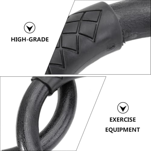 TOYANDONA ABS Gymnastic Rings 1 Pair Black for Home Fitness Workouts