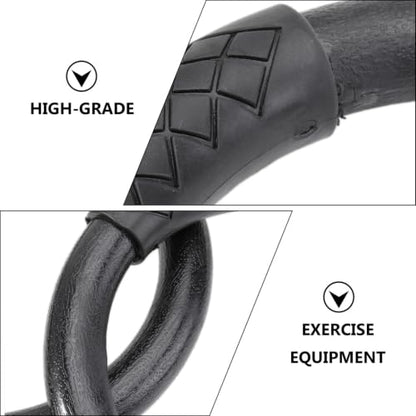 TOYANDONA ABS Gymnastic Rings 1 Pair Black for Home Fitness Workouts