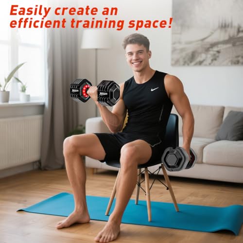 Adjustable Dumbbell Set of 2, 50/100/110lbs Free Weights Dumbbell Set - size: 50LBS Pair -C